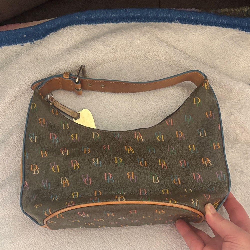 Dooney & Bourke Brown Multicolor Logo Shoulder Bag